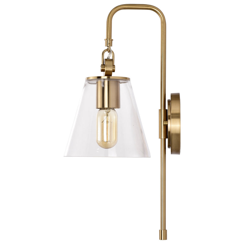 Nuvo Lighting 60-7449 One Light Wall Sconce, Vintage Brass