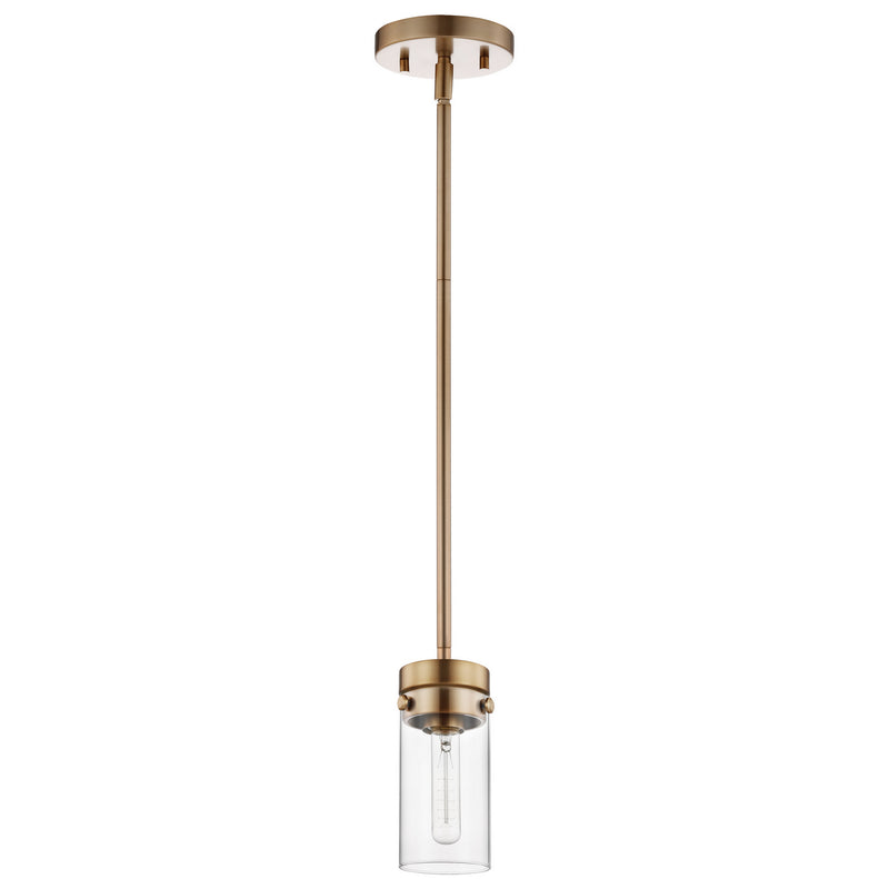 Nuvo Lighting 60-7529 One Light Mini Pendant, Burnished Brass