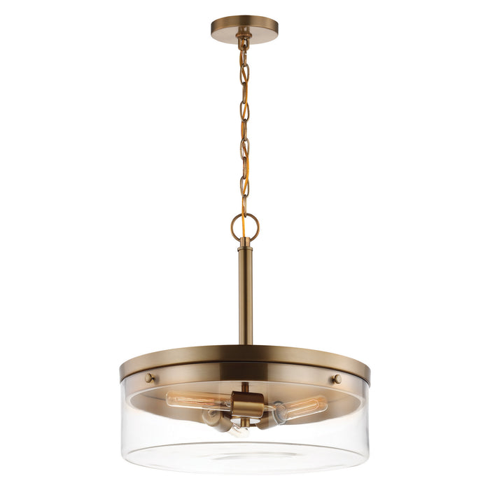 Nuvo Lighting 60-7530 Three Light Pendant, Burnished Brass