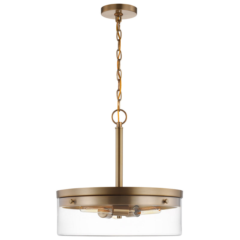 Nuvo Lighting 60-7530 Three Light Pendant, Burnished Brass