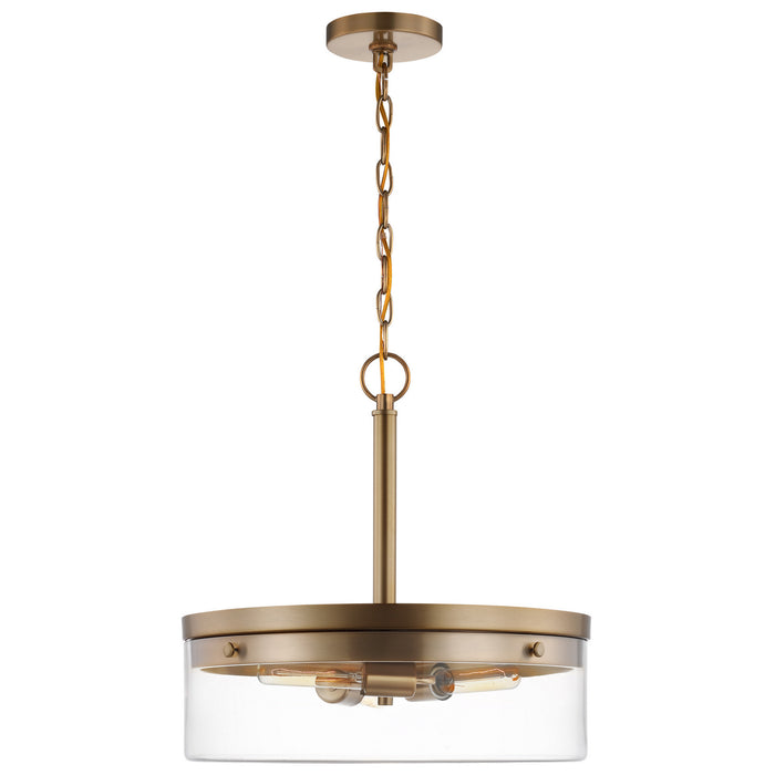 Nuvo Lighting 60-7530 Three Light Pendant, Burnished Brass