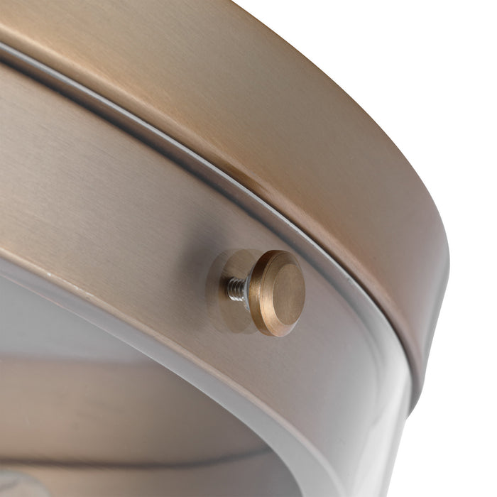 Nuvo Lighting 60-7538 Three Light Flush Mount, Burnished Brass