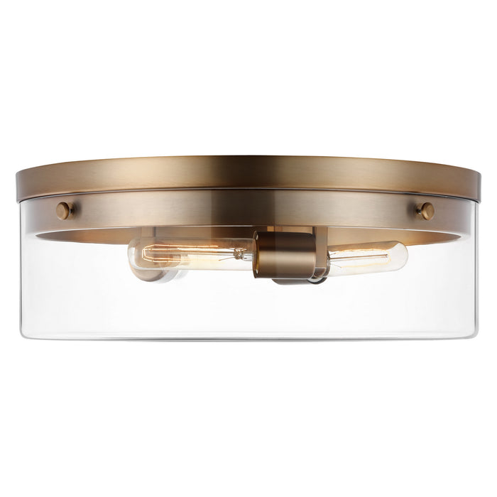 Nuvo Lighting 60-7538 Three Light Flush Mount, Burnished Brass