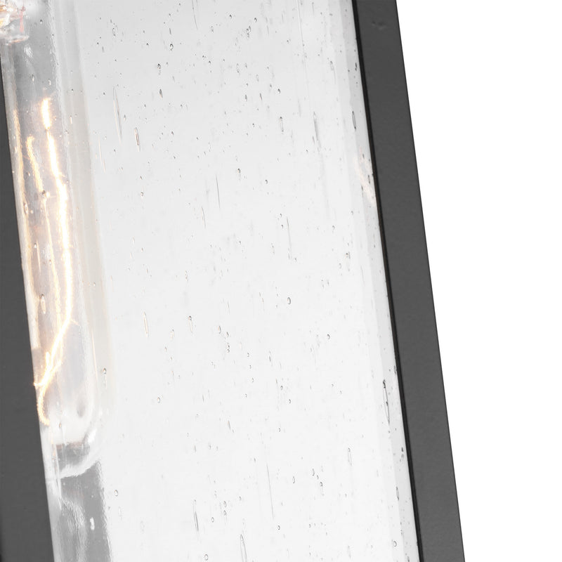 Nuvo Lighting 60-7540 One Light Wall Lantern, Black / Wood
