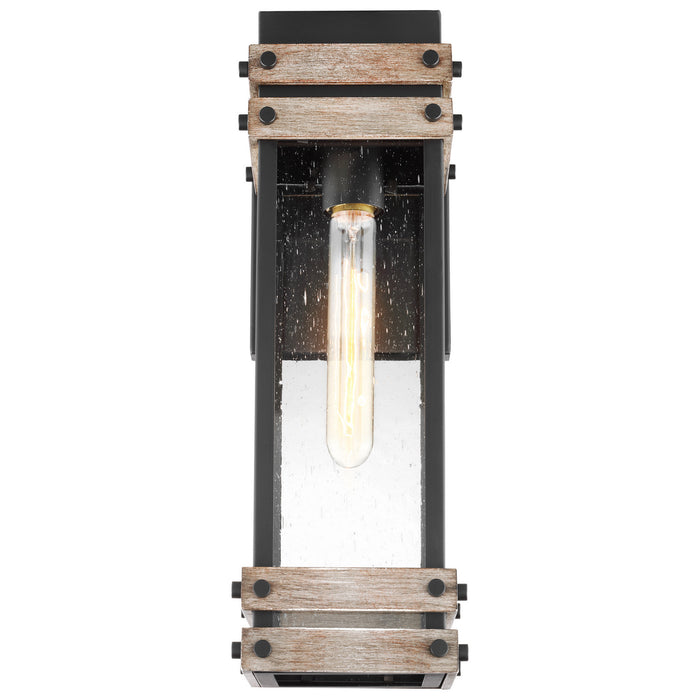 Nuvo Lighting 60-7541 One Light Wall Lantern, Black / Wood