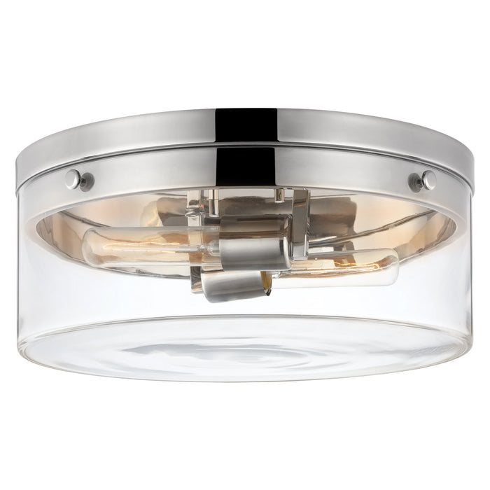 Nuvo Lighting 60-7636 Two Light Flush Mount, Polished Nickel