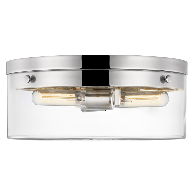 Nuvo Lighting 60-7636 Two Light Flush Mount, Polished Nickel
