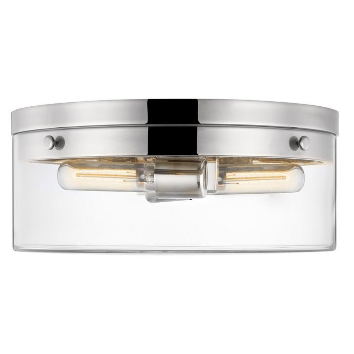 Nuvo Lighting 60-7636 Two Light Flush Mount, Polished Nickel
