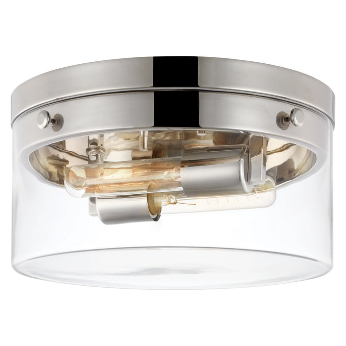 Nuvo Lighting 60-7637 Two Light Flush Mount, Polished Nickel