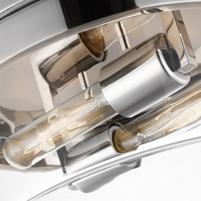 Nuvo Lighting 60-7637 Two Light Flush Mount, Polished Nickel