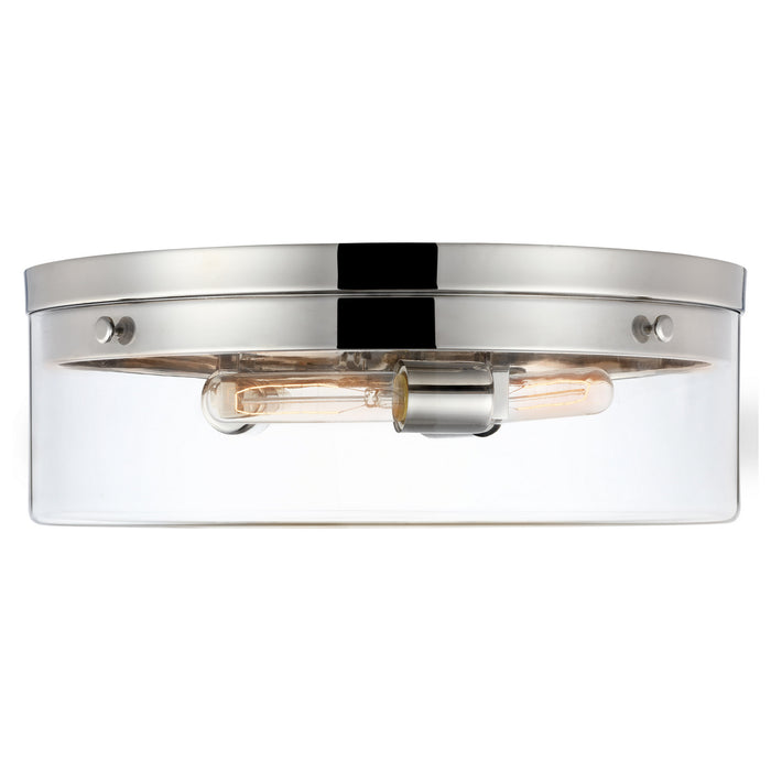 Nuvo Lighting 60-7638 Three Light Flush Mount, Polished Nickel