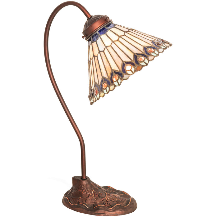 Meyda Tiffany 106055 One Light Desk Lamp, Mahogany Bronze