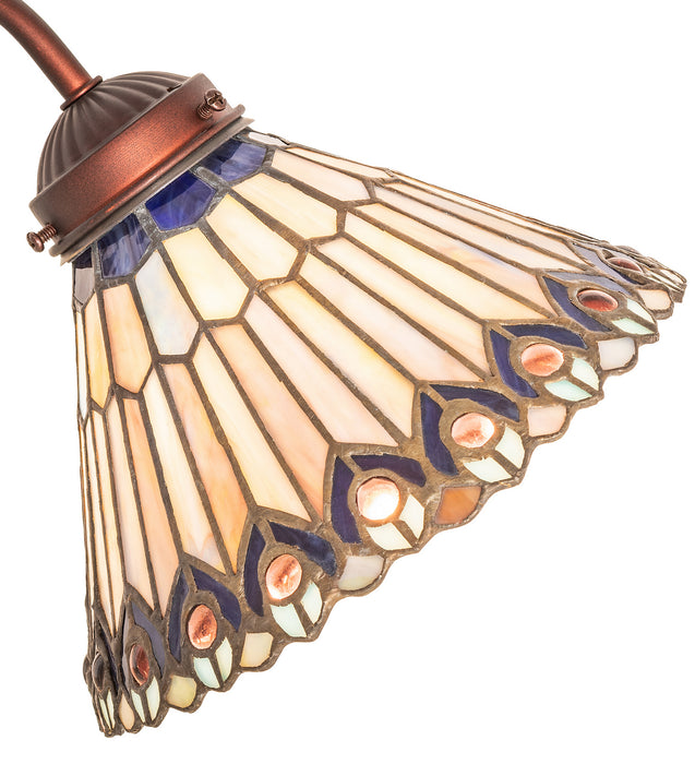 Meyda Tiffany 106055 One Light Desk Lamp, Mahogany Bronze
