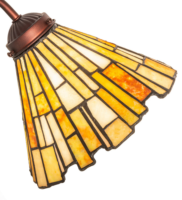 Meyda Tiffany 247781 One Light Desk Lamp, Mahogany Bronze
