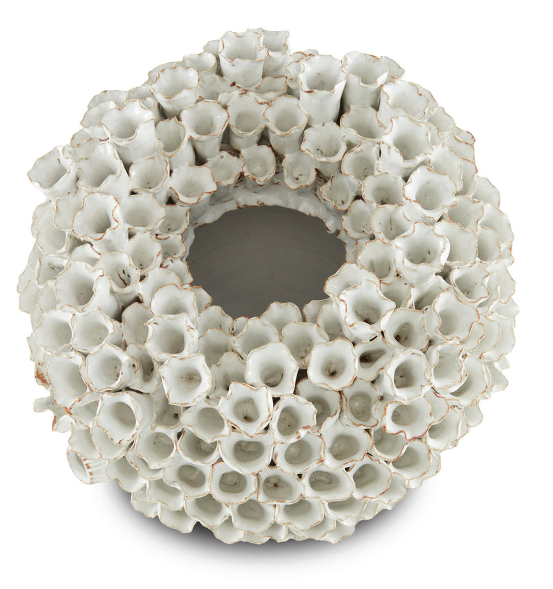 Currey and Company 1200-0491 Vase, White