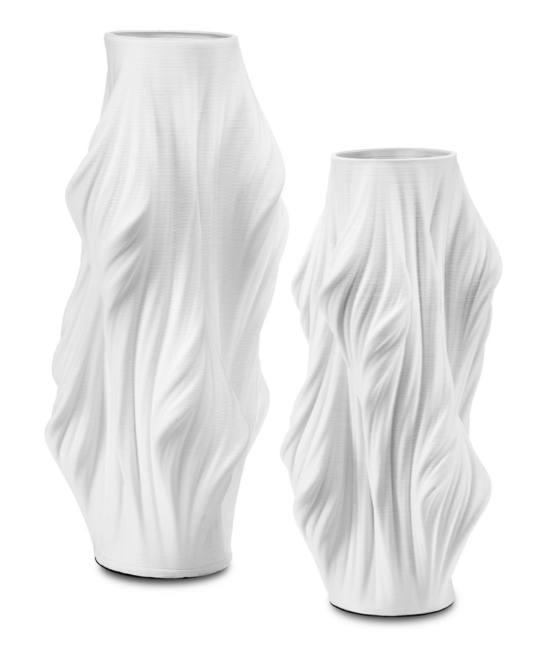 Currey and Company 1200-0520 Vase, White