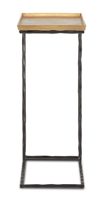 Currey and Company 4000-0131 Table, Antique Brass/Black