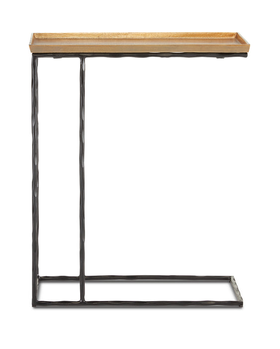Currey and Company 4000-0131 Table, Antique Brass/Black