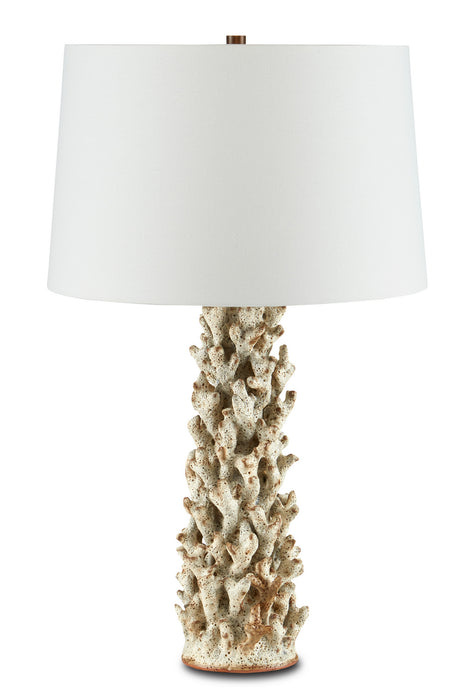 Currey and Company 6000-0743 One Light Table Lamp, Sunken White