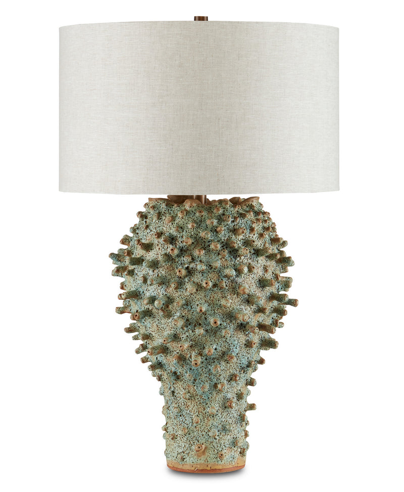 Currey and Company 6000-0744 One Light Table Lamp, Sunken Green