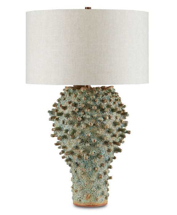 Currey and Company 6000-0744 One Light Table Lamp, Sunken Green