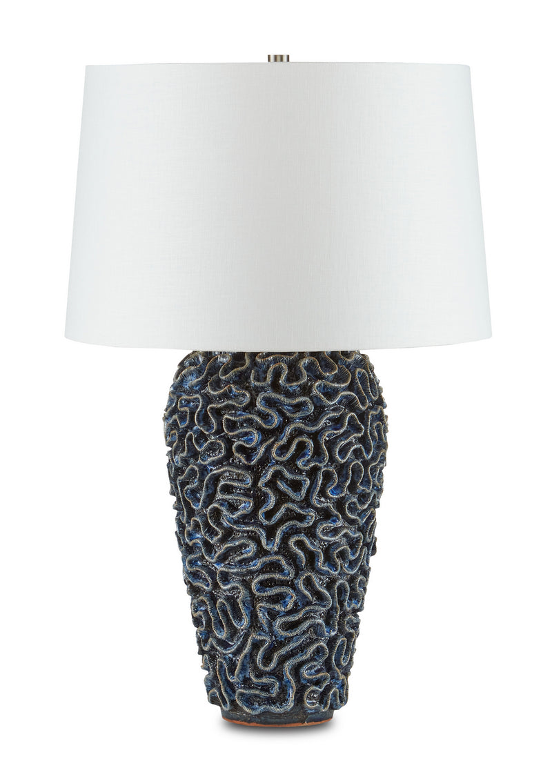Currey and Company 6000-0745 One Light Table Lamp, Blue