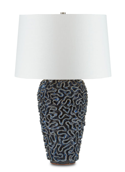 Currey and Company 6000-0745 One Light Table Lamp, Blue