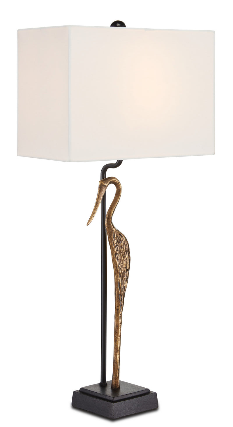 Currey and Company 6000-0759 One Light Table Lamp, Antique Brass/Black