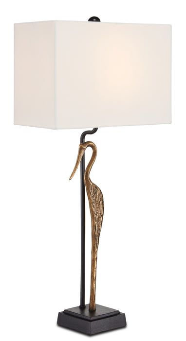 Currey and Company 6000-0759 One Light Table Lamp, Antique Brass/Black