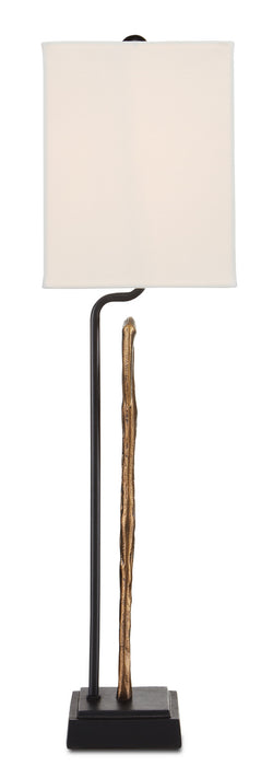 Currey and Company 6000-0759 One Light Table Lamp, Antique Brass/Black