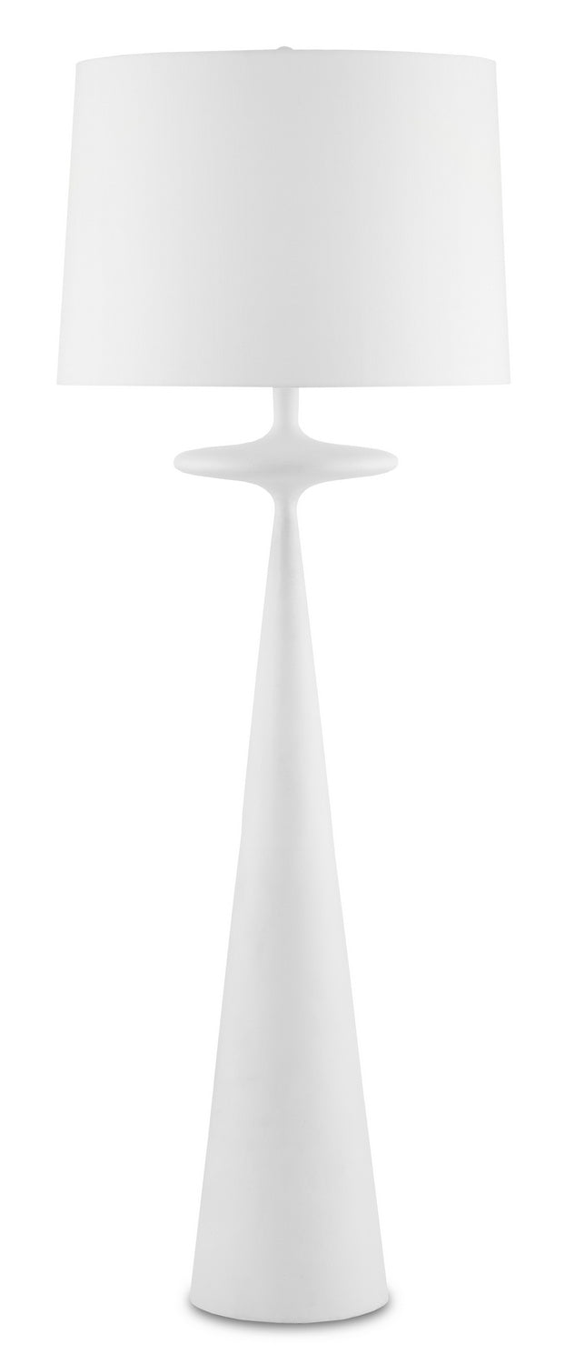 Currey and Company 8000-0104 One Light Floor Lamp, Gesso White