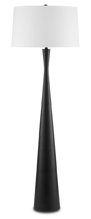 Currey and Company 8000-0105 One Light Floor Lamp, Matte Black