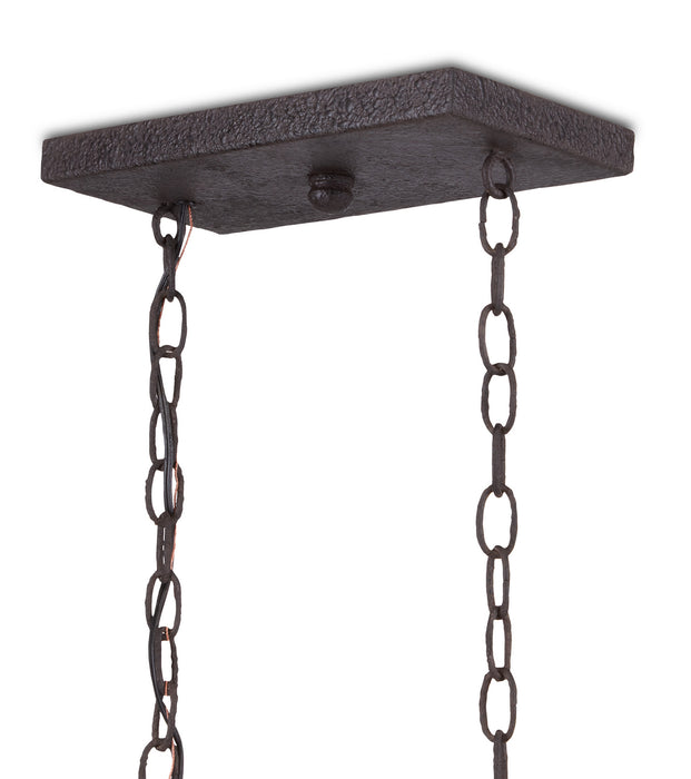 Currey and Company 9000-0874 Six Light Lantern, MolÃ© Black/Natural