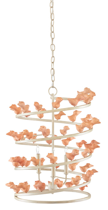 Currey and Company 9000-0876 Three Light Chandelier, Flaxen