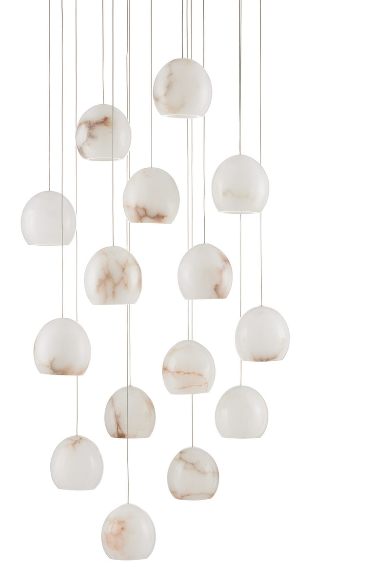 Currey and Company 9000-0898 15 Light Pendant, White