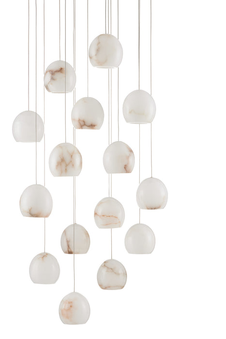 Currey and Company 9000-0898 15 Light Pendant, White