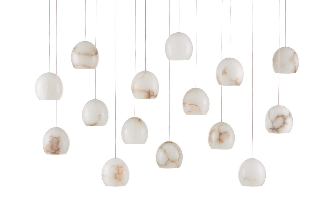 Currey and Company 9000-0899 15 Light Pendant, White