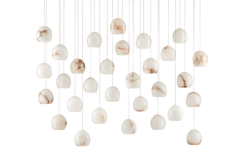 Currey and Company 9000-0900 30 Light Pendant, White