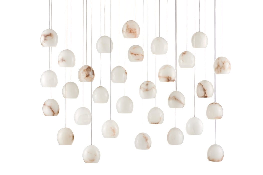 Currey and Company 9000-0900 30 Light Pendant, White