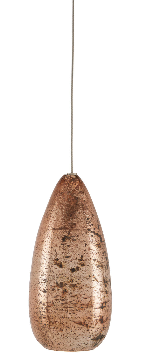 Currey and Company 9000-0902 One Light Pendant, Copper