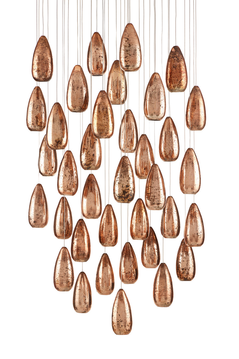 Currey and Company 9000-0908 36 Light Pendant, Copper