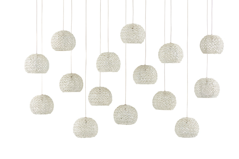 Currey and Company 9000-0913 15 Light Pendant, Sugar White