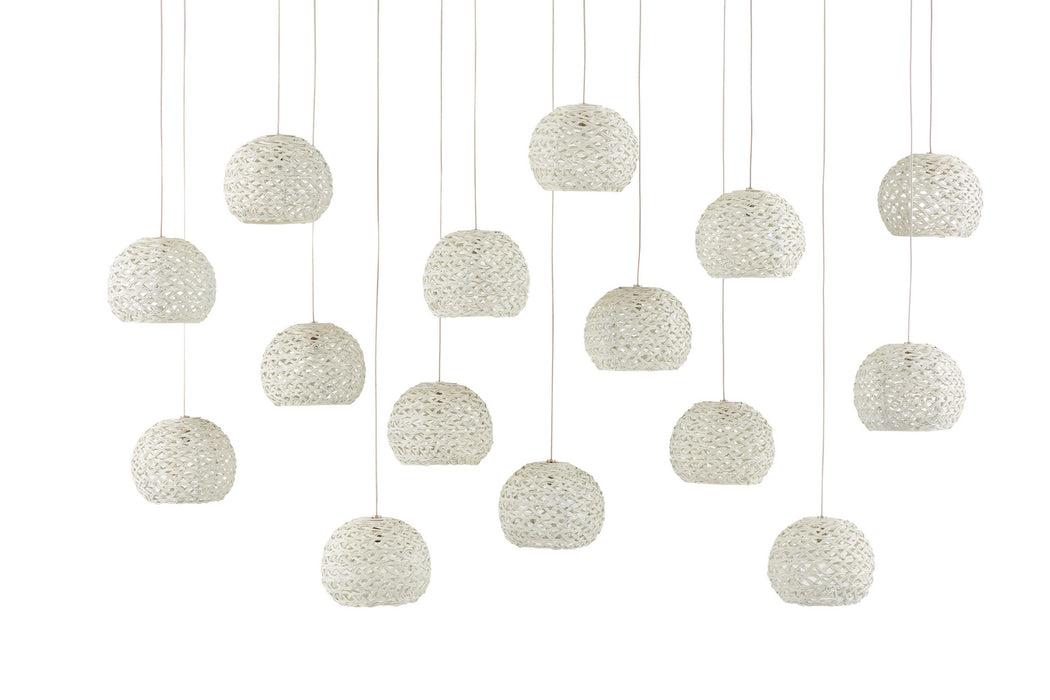 Currey and Company 9000-0913 15 Light Pendant, Sugar White