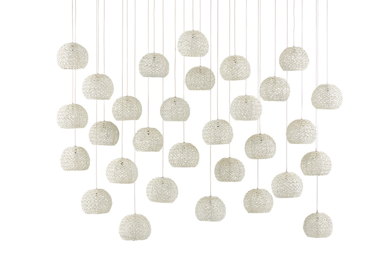 Currey and Company 9000-0914 30 Light Pendant, Sugar White