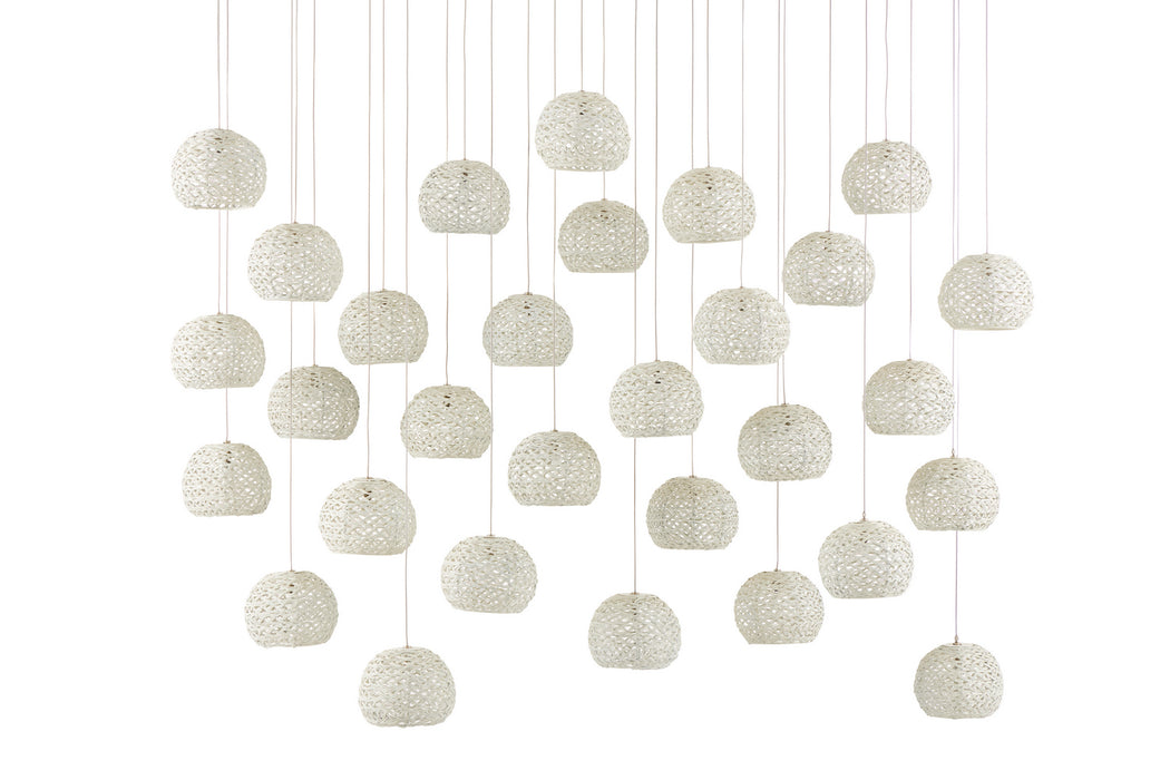 Currey and Company 9000-0914 30 Light Pendant, Sugar White