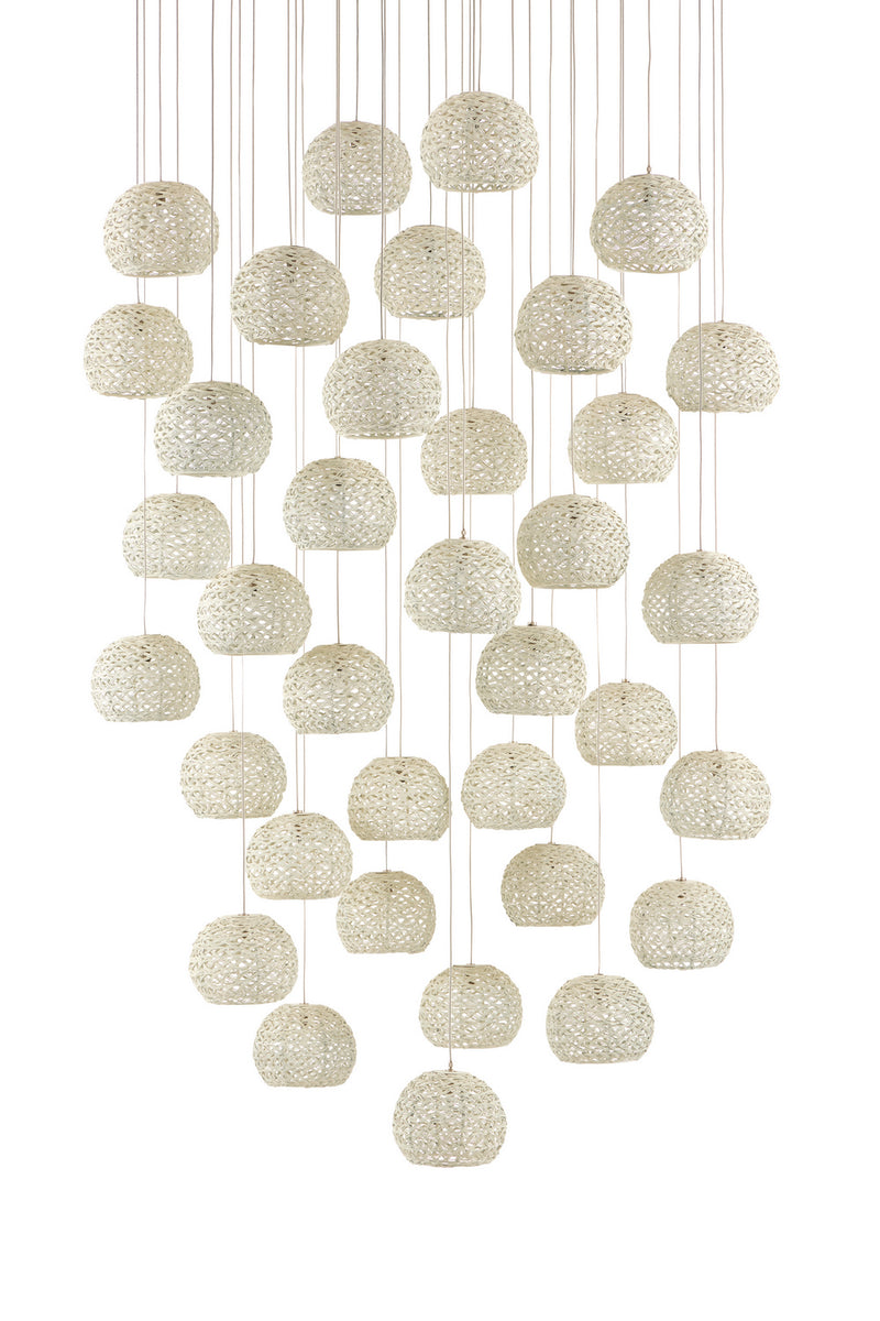 Currey and Company 9000-0915 36 Light Pendant, Sugar White
