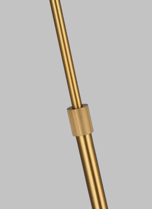 Visual Comfort Studio AET1001BBSMBK1 One Light Floor Lamp, Midnight Black and Burnished Brass