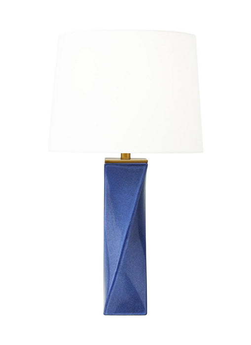 Visual Comfort Studio CT1211FRB1 One Light Table Lamp, Frosted Blue