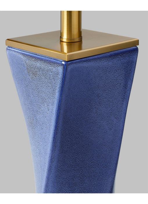 Visual Comfort Studio CT1211FRB1 One Light Table Lamp, Frosted Blue