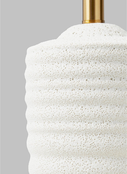 Visual Comfort Studio CT1201PRW1 One Light Table Lamp, Porous White